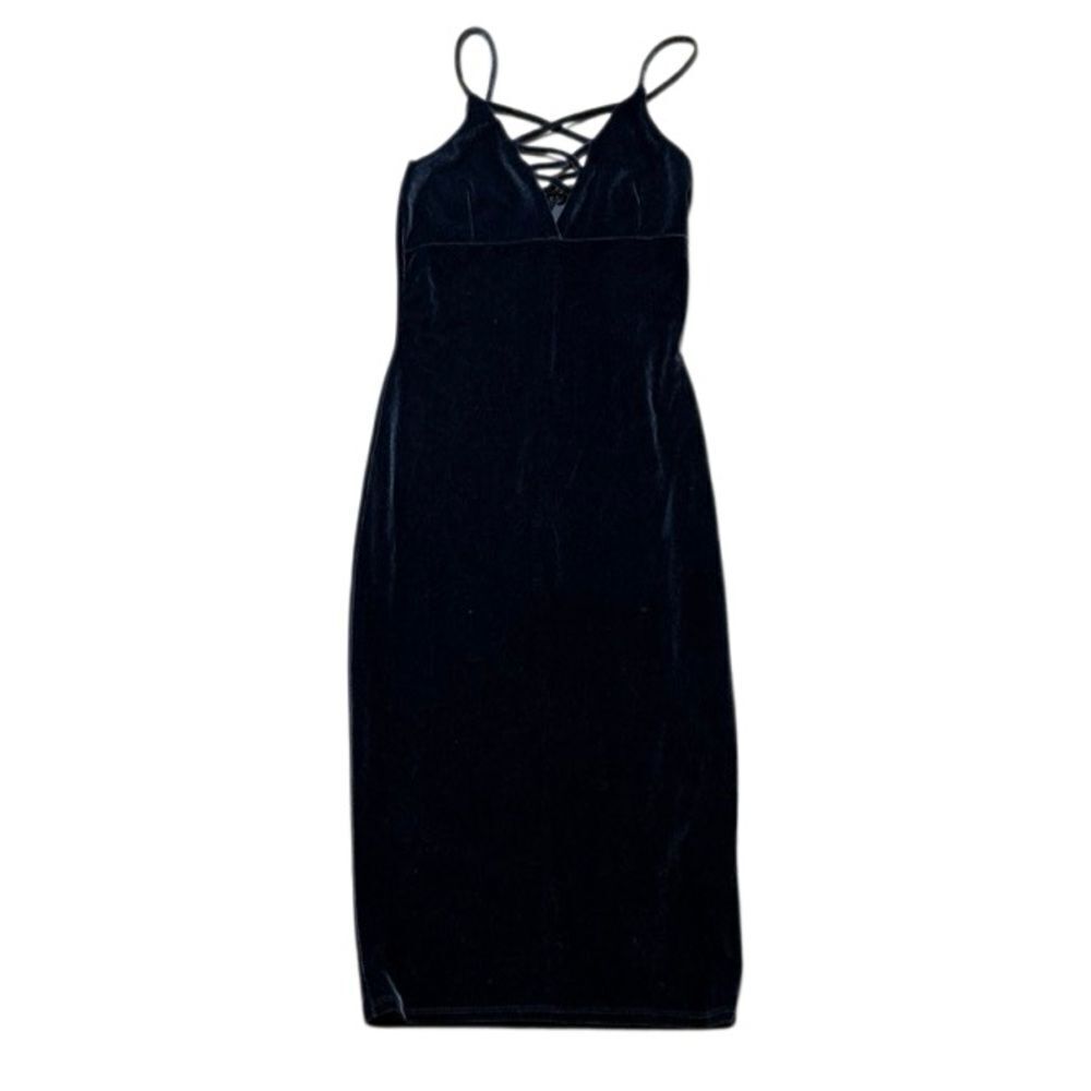 Love Culture Dark Gray Strappy Midi Bodycon  tank Dress XS